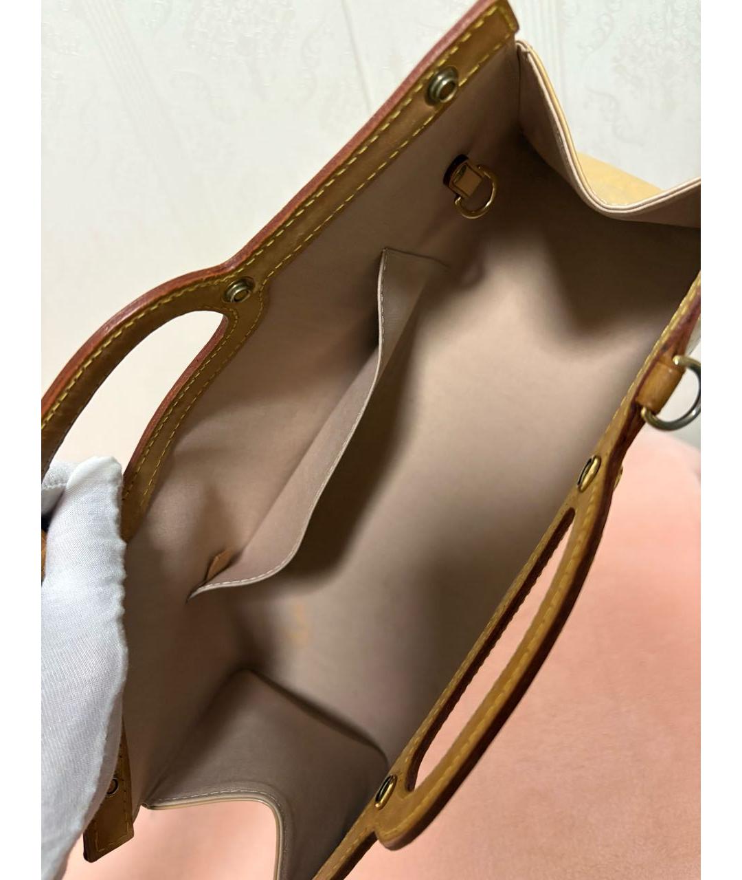 LOUIS VUITTON Горчичная сумка с короткими ручками, фото 6