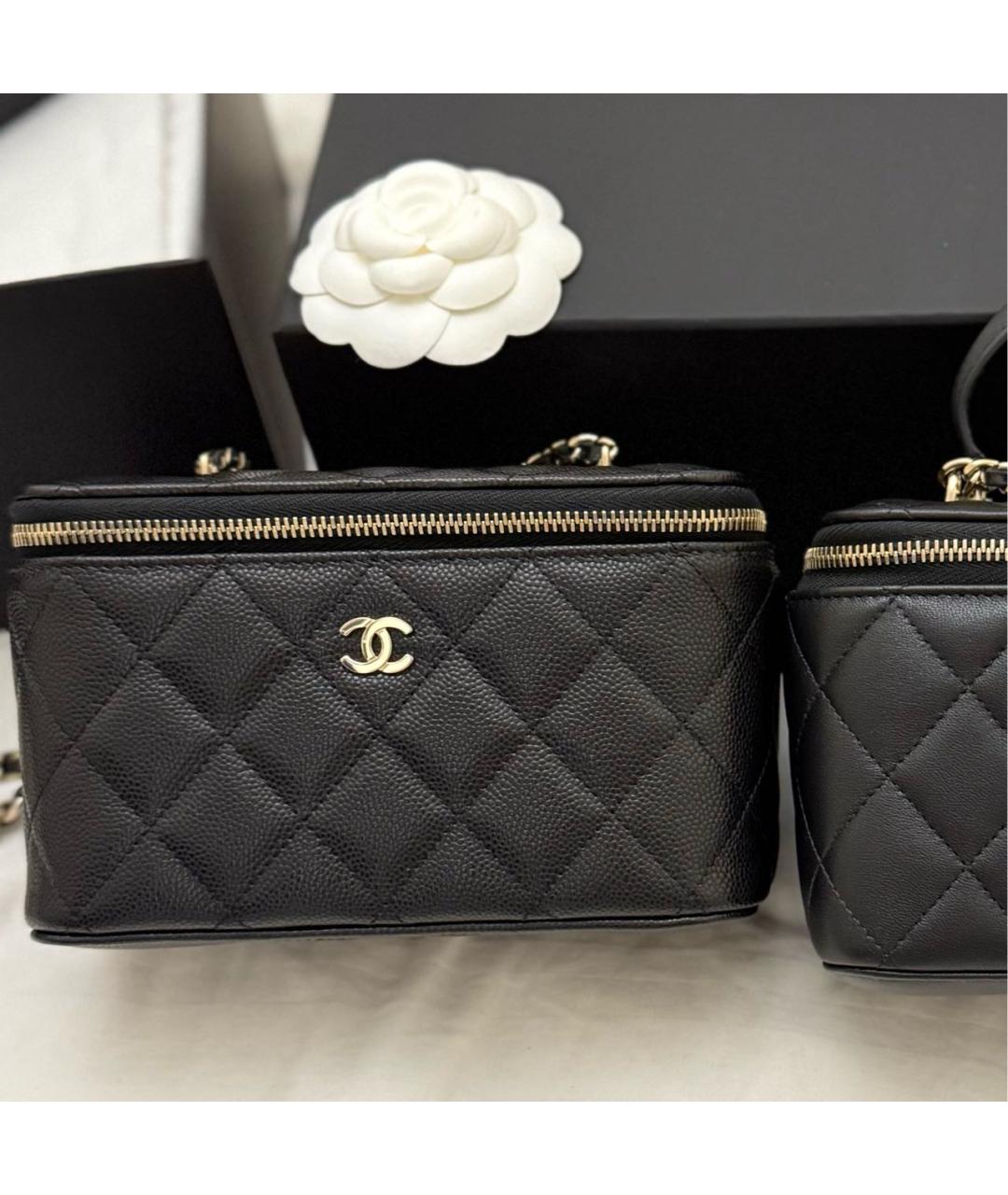 CHANEL Черная кожаная сумка через плечо, фото 4