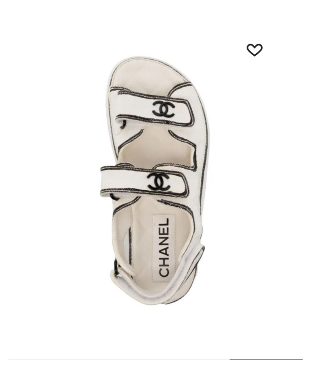 CHANEL Белые сандалии, фото 2