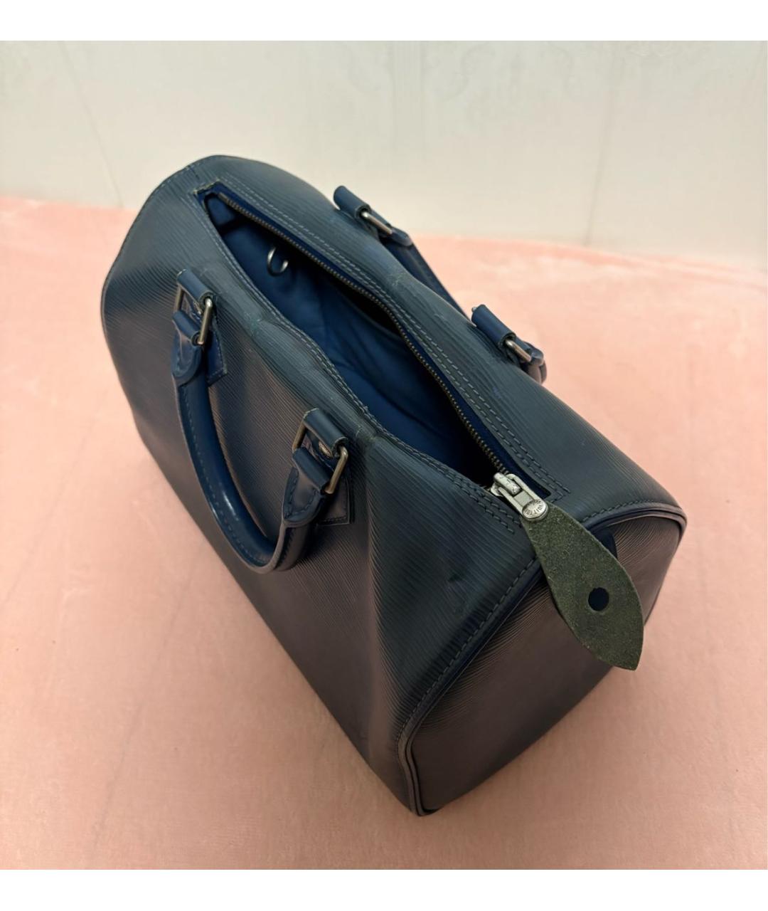 LOUIS VUITTON Темно-синяя сумка с короткими ручками, фото 3