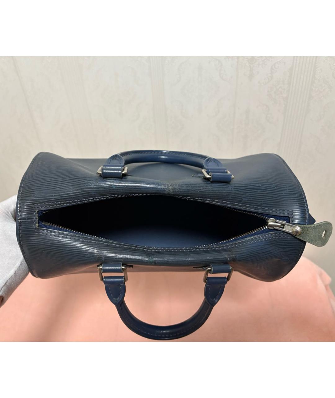 LOUIS VUITTON Темно-синяя сумка с короткими ручками, фото 2