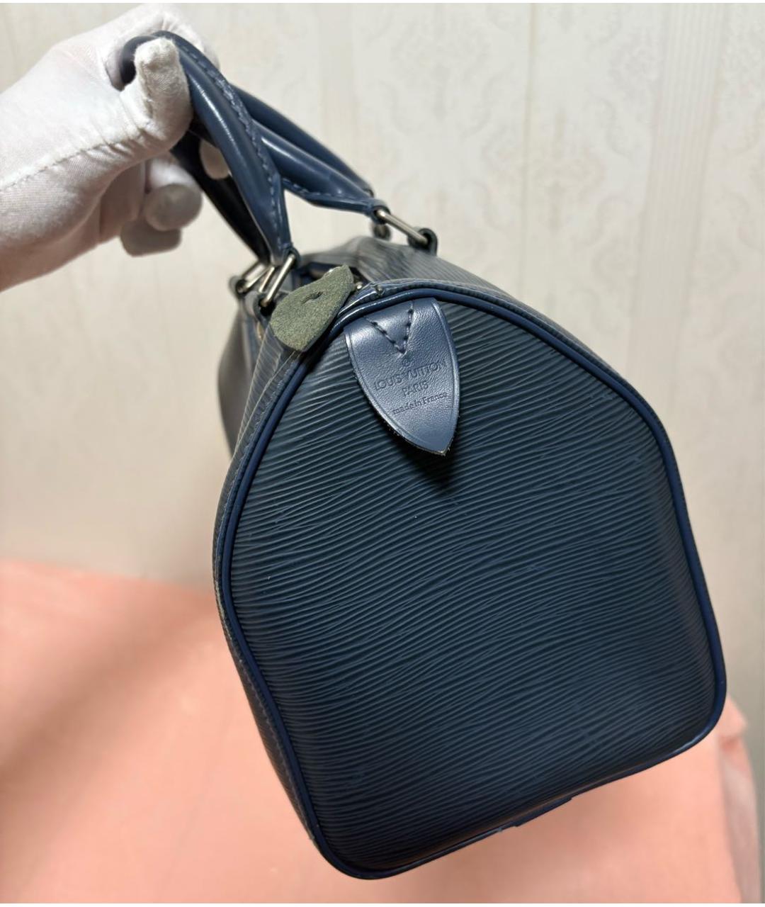 LOUIS VUITTON Темно-синяя сумка с короткими ручками, фото 6