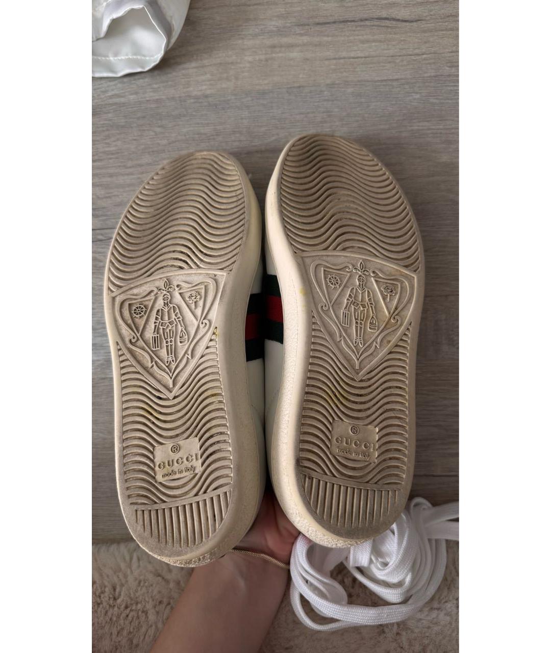 GUCCI Белые кеды, фото 5