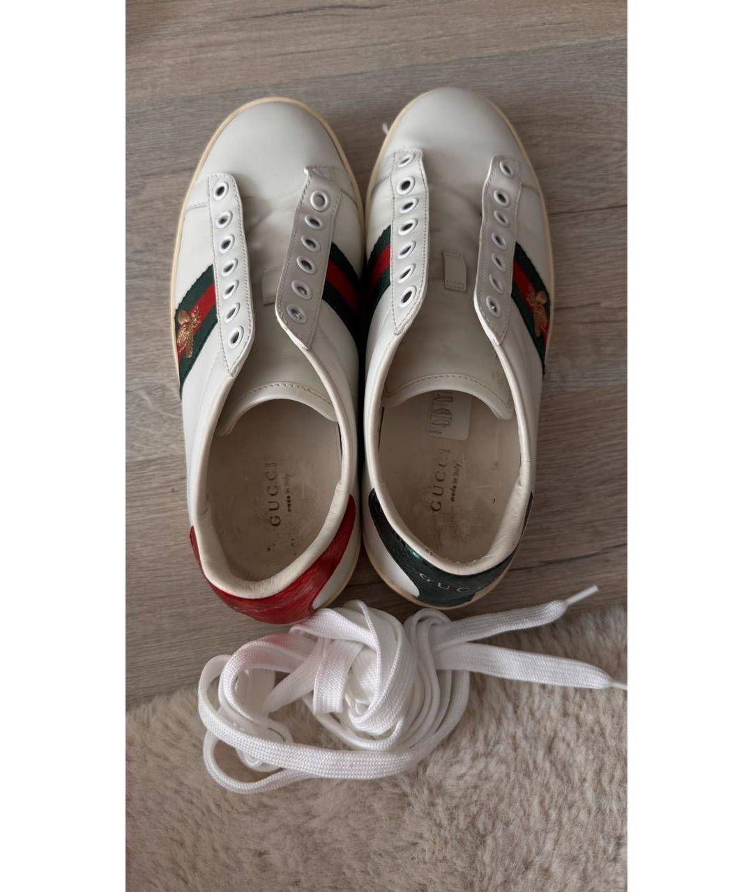 GUCCI Белые кеды, фото 4