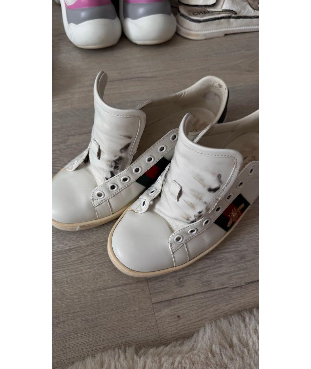 GUCCI Белые кеды, фото 3