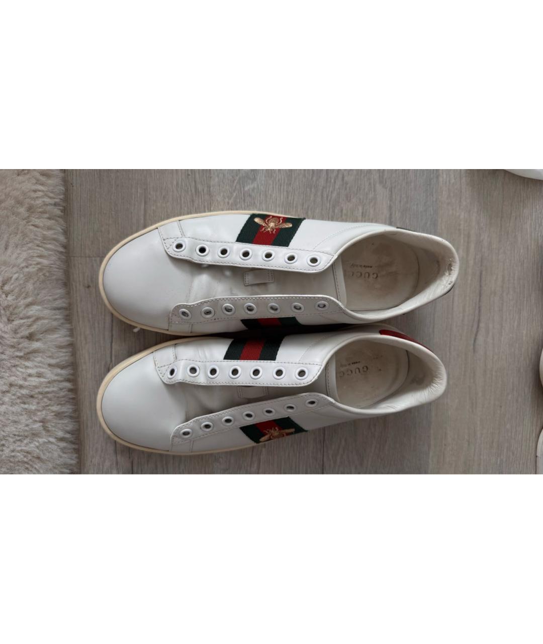 GUCCI Белые кеды, фото 2