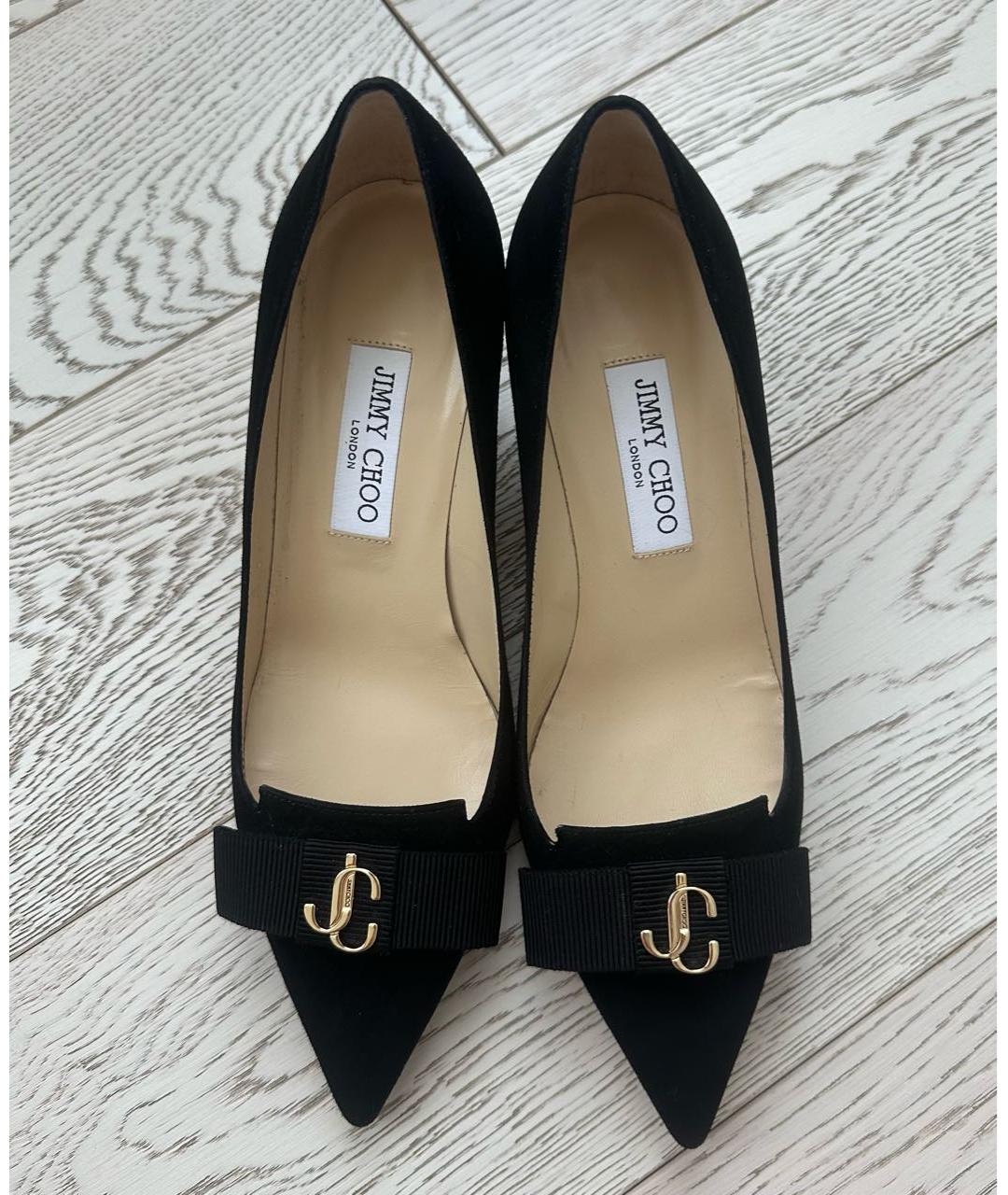 JIMMY CHOO Черные замшевые туфли, фото 2