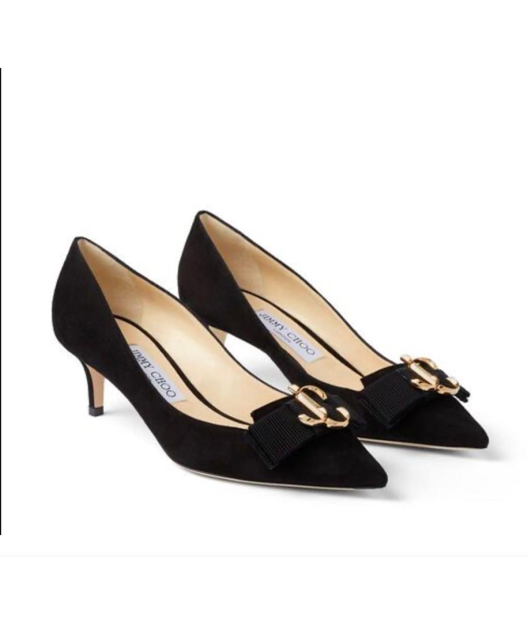 JIMMY CHOO Черные замшевые туфли, фото 6