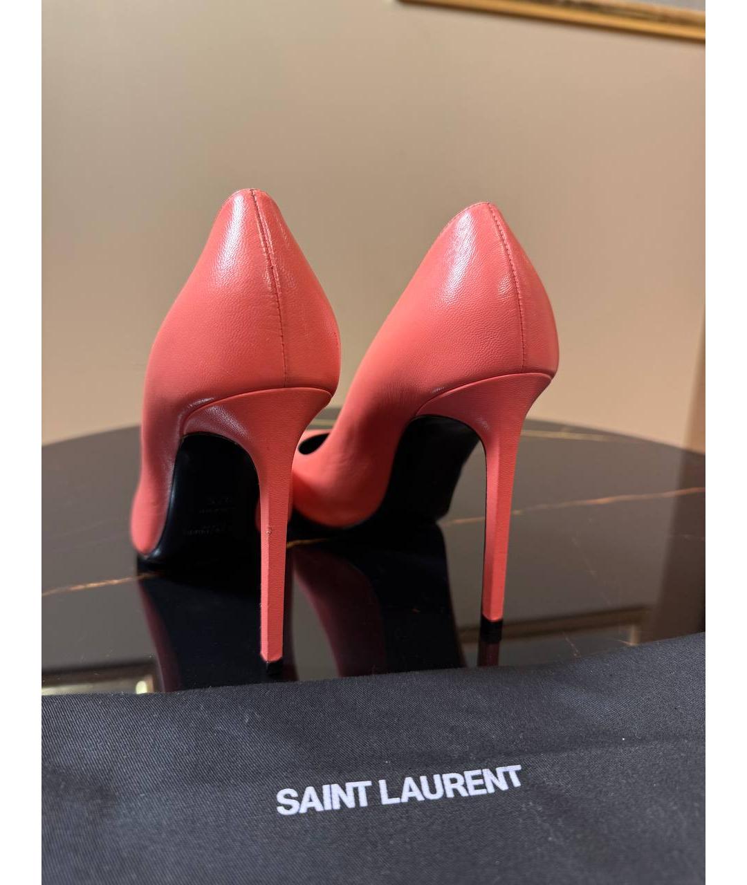 SAINT LAURENT Коралловые туфли, фото 3