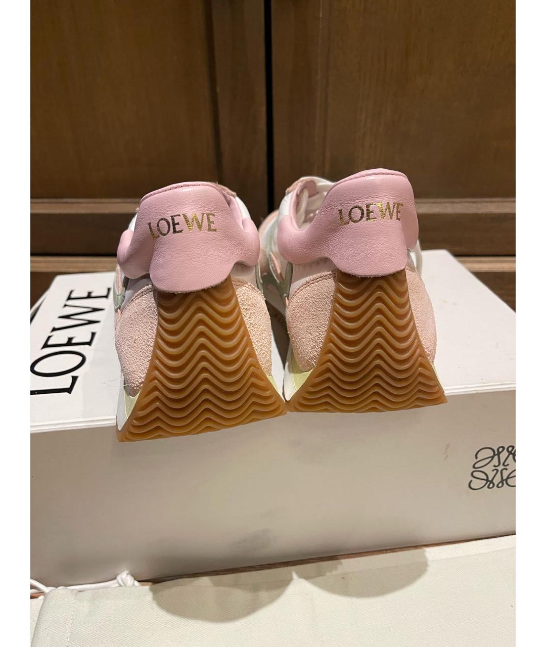 LOEWE Розовые неопреновые кроссовки, фото 4