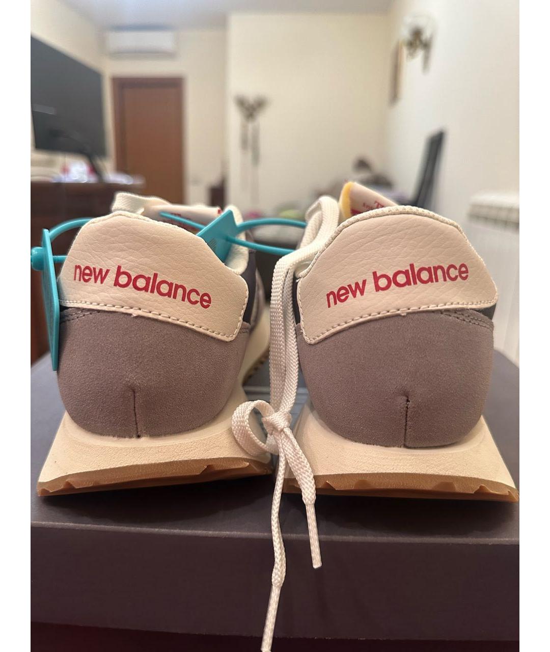 NEW BALANCE Серые замшевые высокие кроссовки / кеды, фото 4