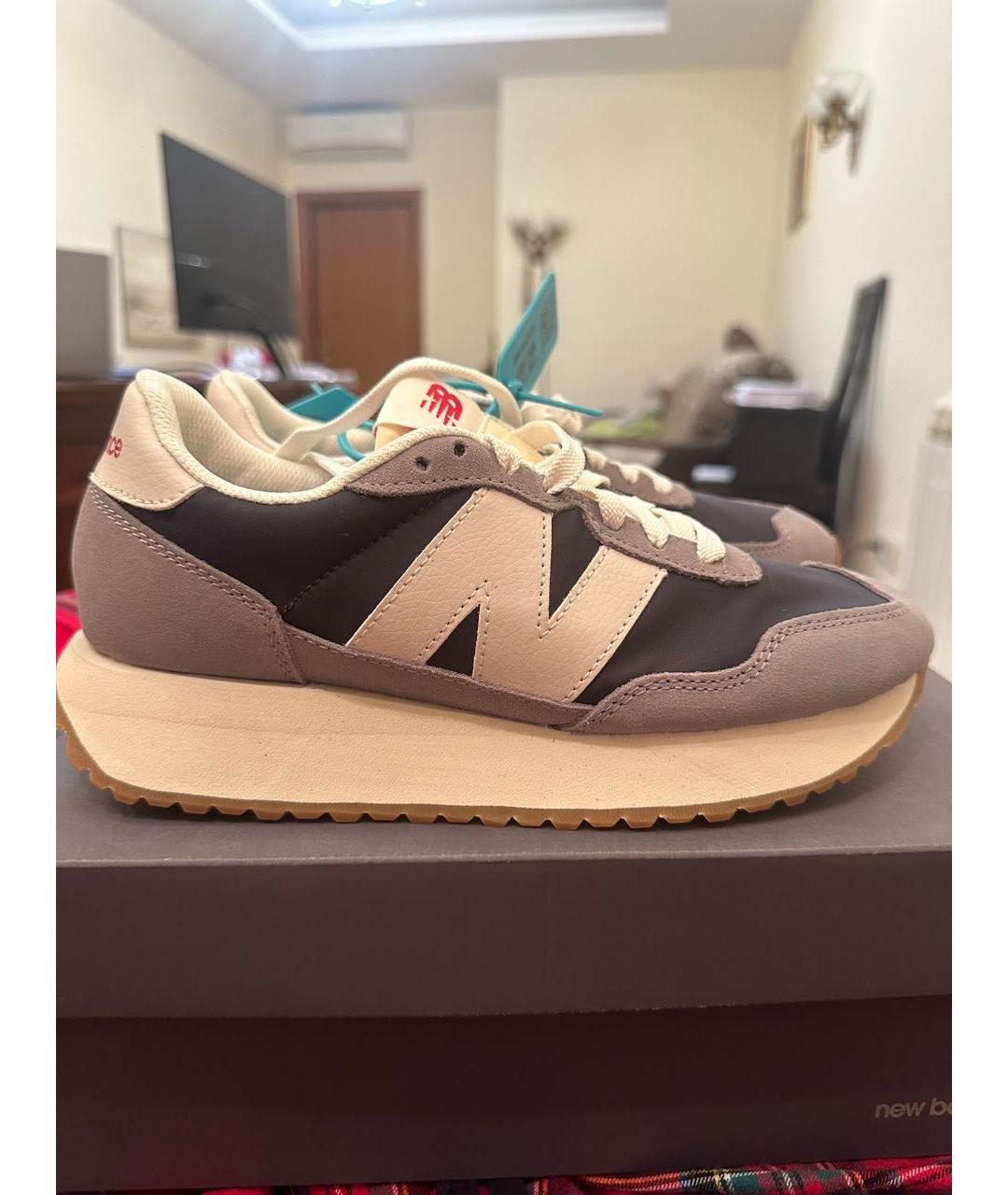 NEW BALANCE Серые замшевые высокие кроссовки / кеды, фото 5