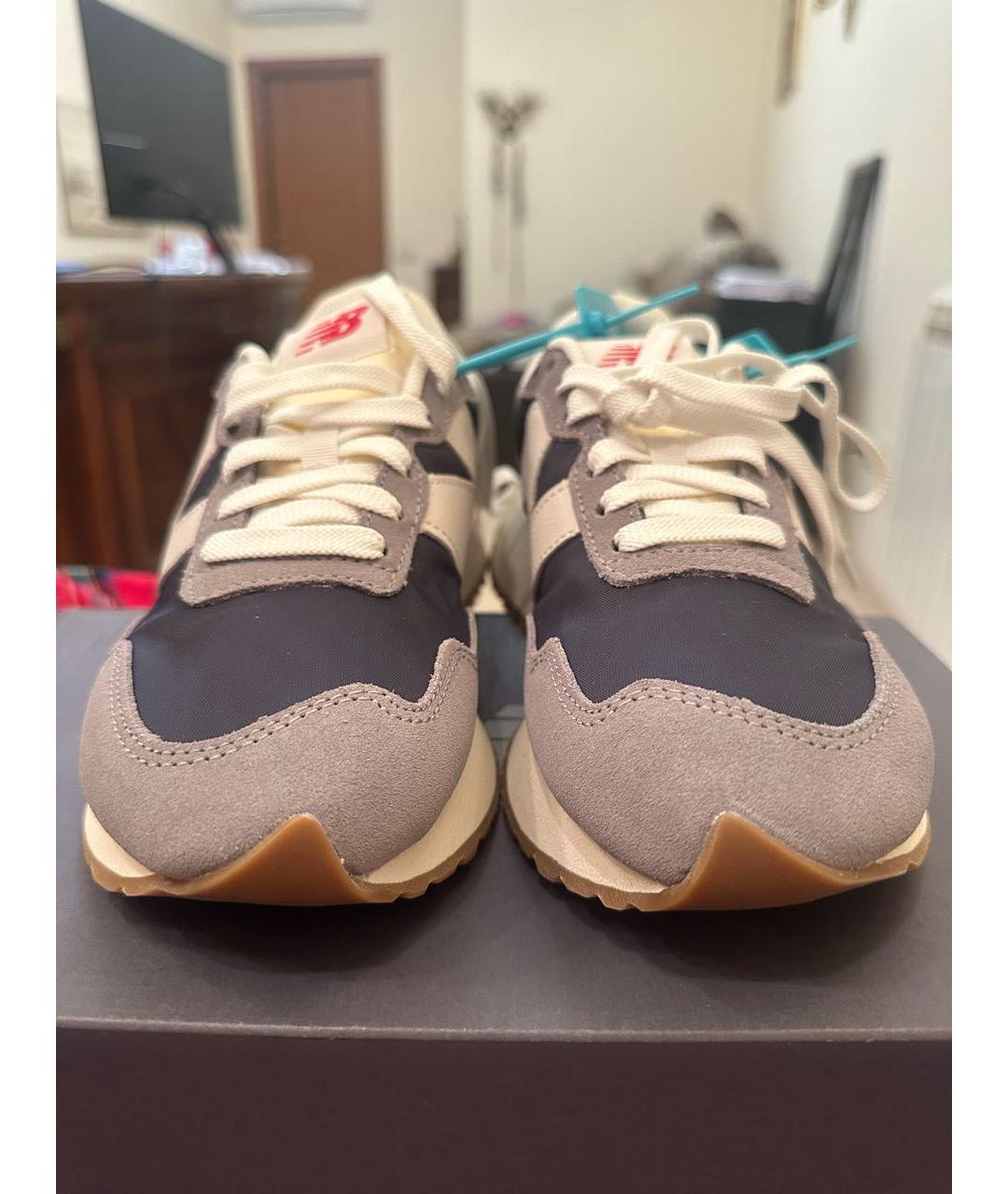 NEW BALANCE Серые замшевые высокие кроссовки / кеды, фото 2