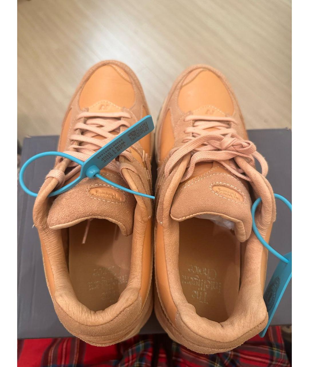 NEW BALANCE Оранжевое замшевые высокие кроссовки / кеды, фото 3
