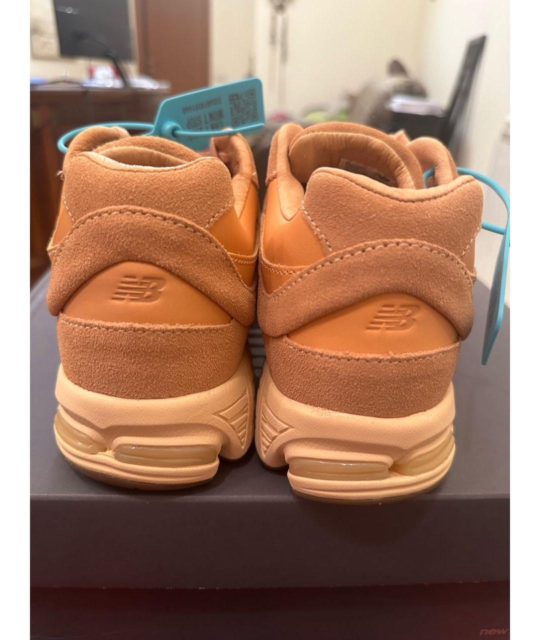 NEW BALANCE Оранжевое замшевые высокие кроссовки / кеды, фото 4