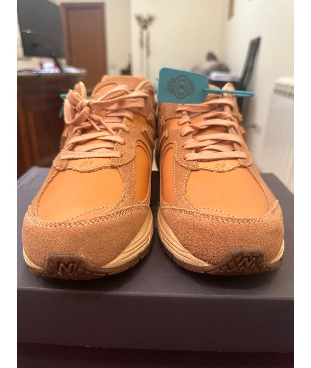 NEW BALANCE Оранжевое замшевые высокие кроссовки / кеды, фото 2