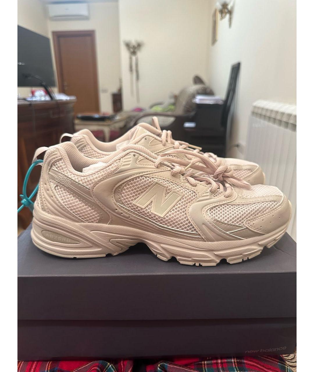 NEW BALANCE Бежевые текстильные высокие кроссовки / кеды, фото 5