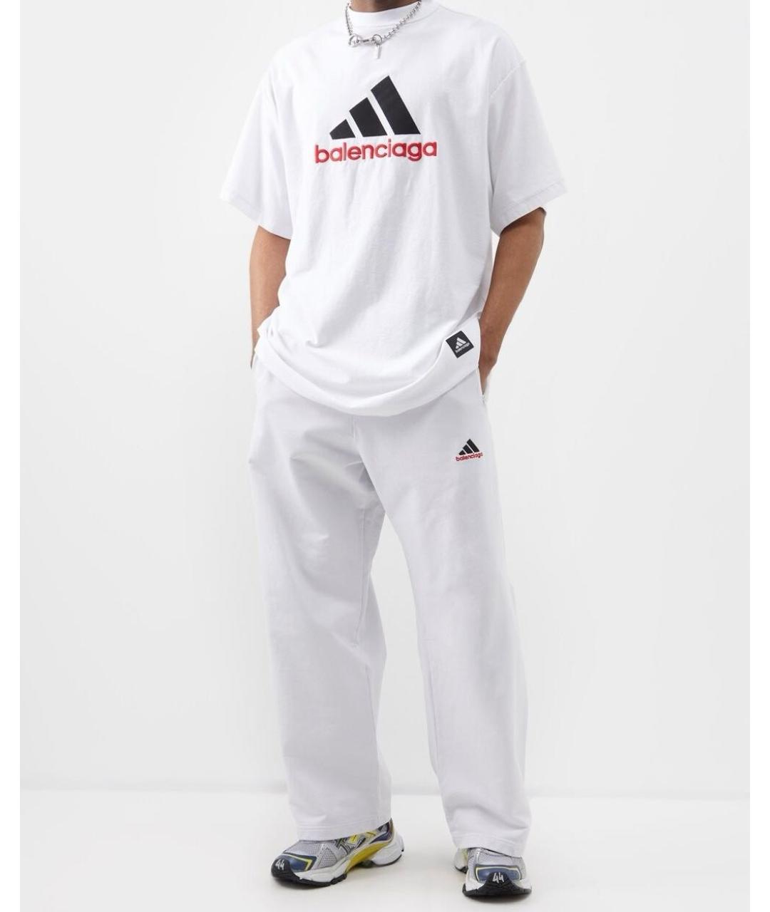 ADIDAS Белые хлопковые повседневные брюки, фото 6