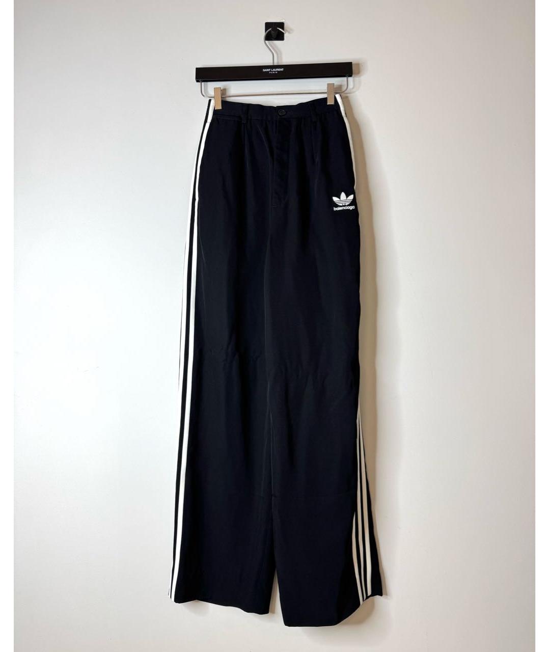 BALENCIAGA Черные хлопковые классические брюки, фото 2