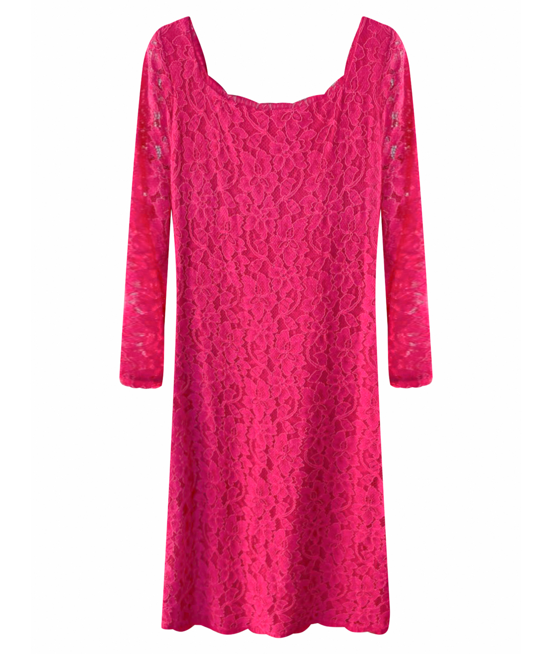 DIANE VON FURSTENBERG Фуксия кружевное вечернее платье, фото 1