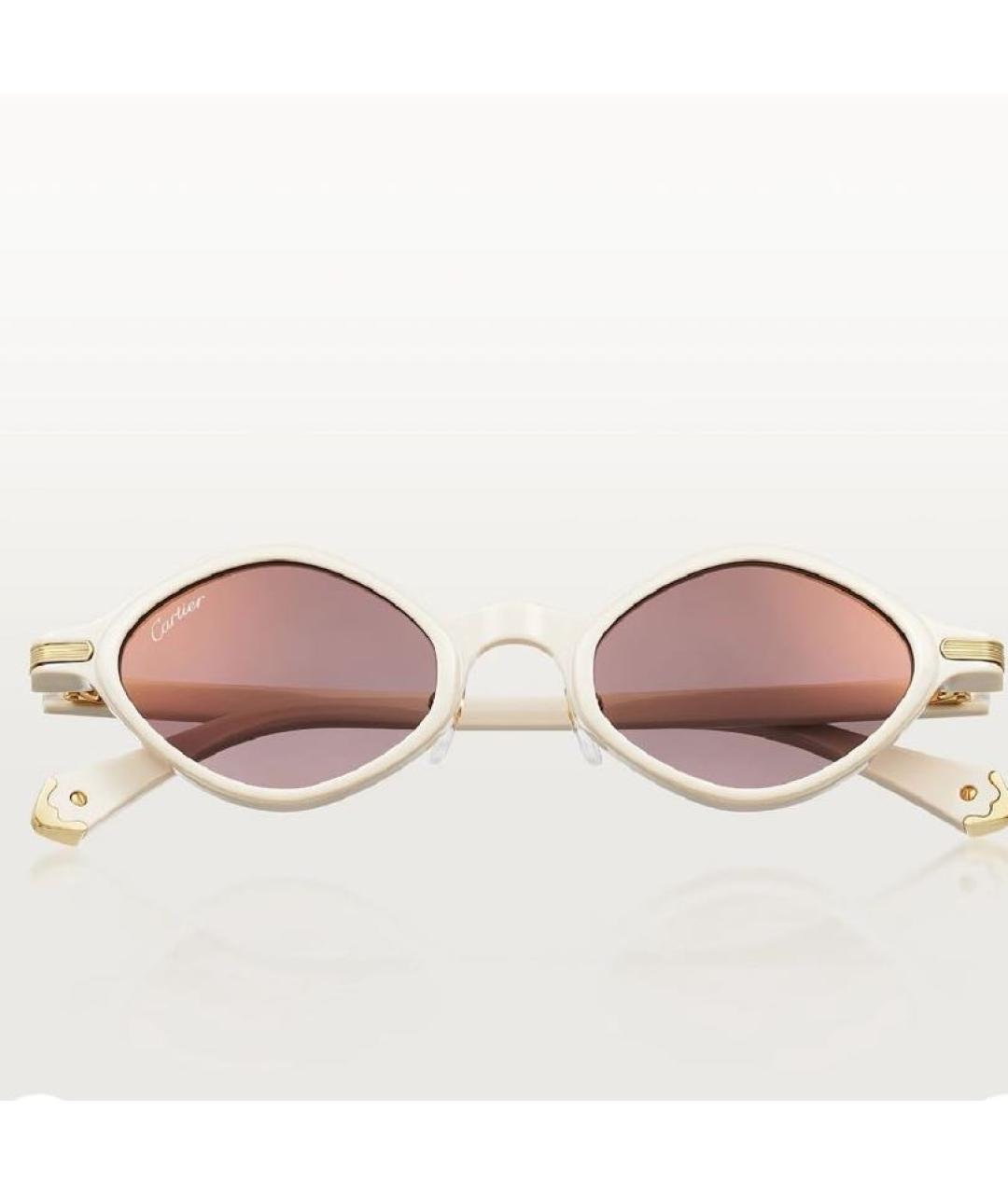 CARTIER Белые пластиковые солнцезащитные очки, фото 2