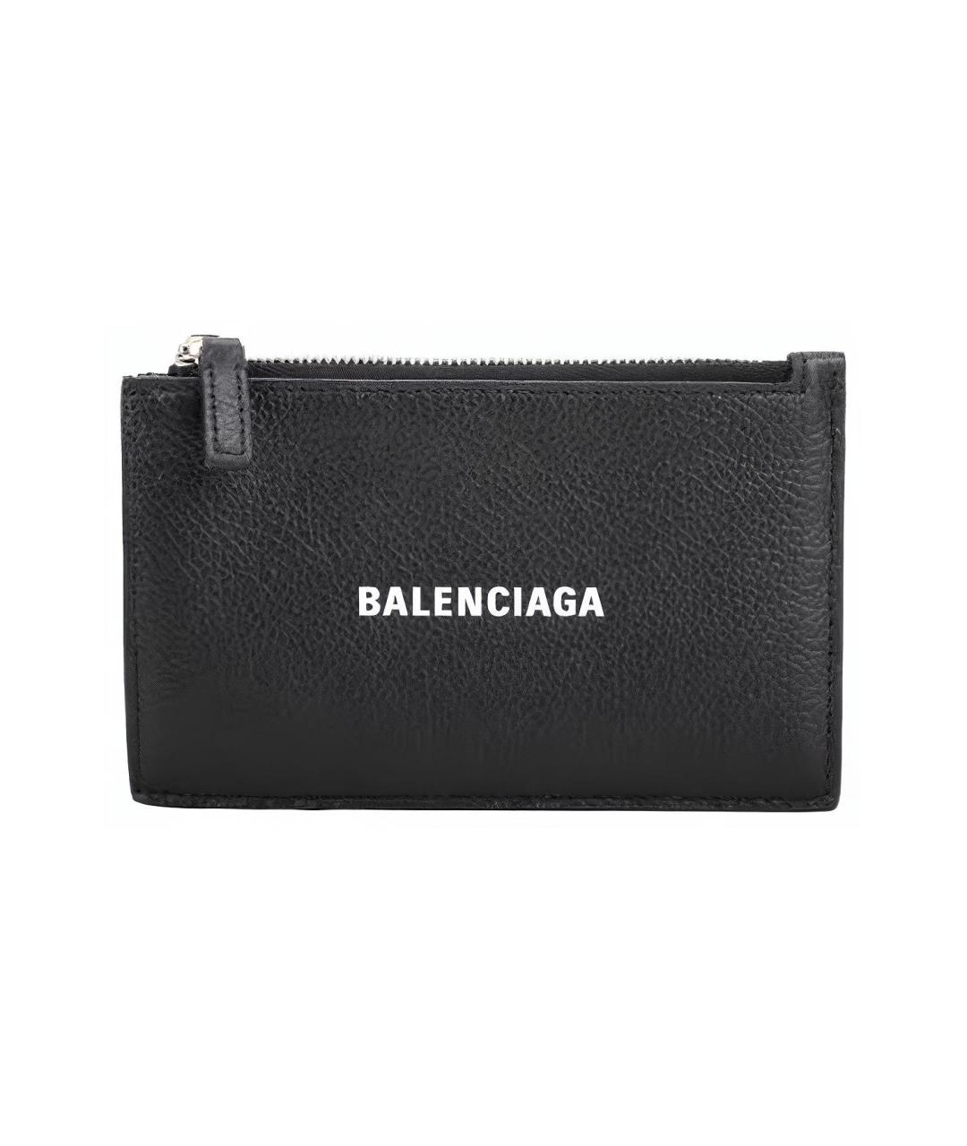 BALENCIAGA Черный кожаный кардхолдер, фото 3