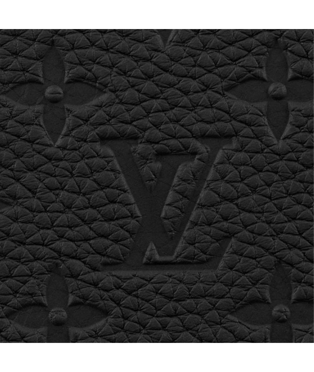 LOUIS VUITTON Черная кожаная сумка на плечо, фото 6