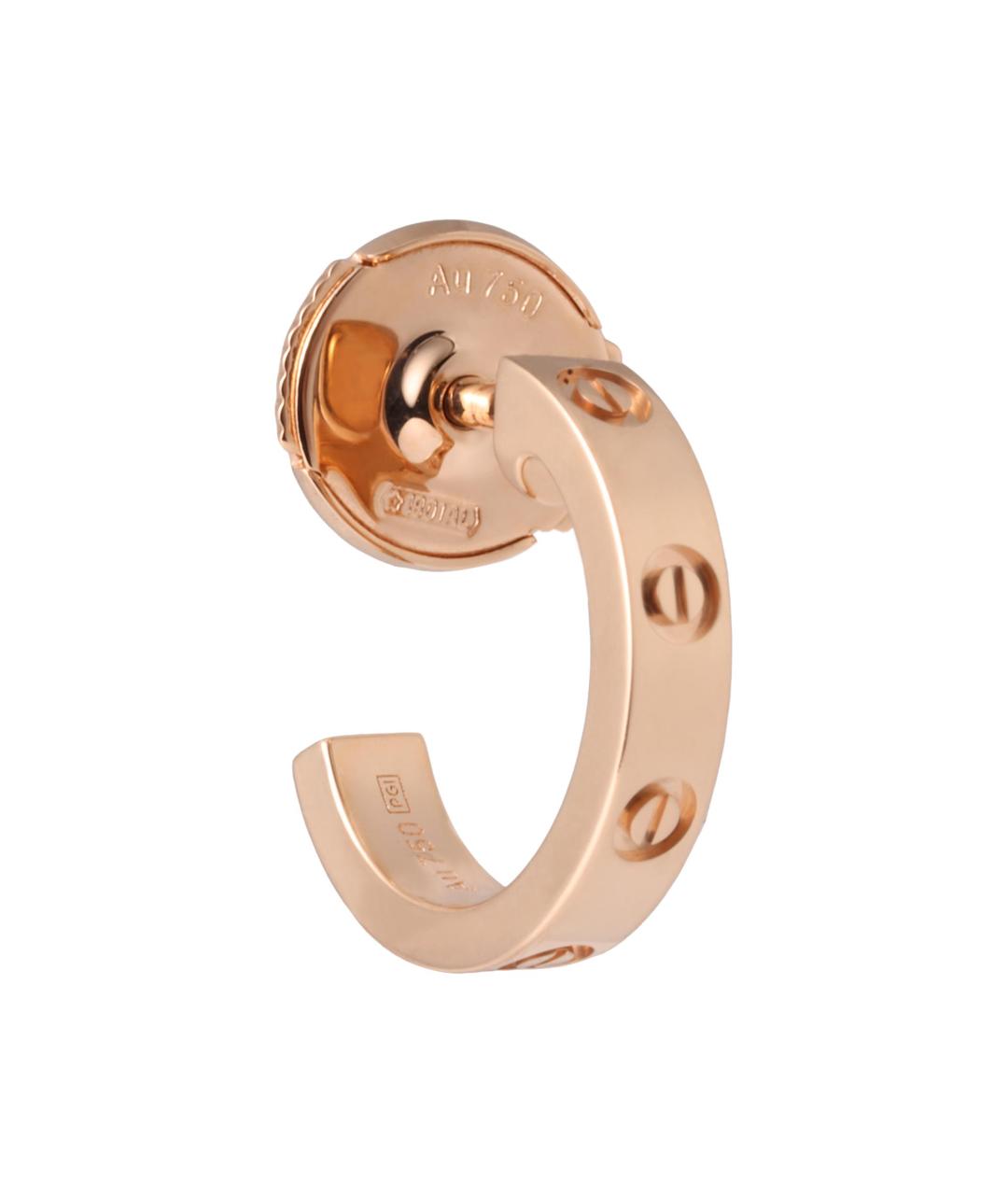CARTIER Золотые серьги из розового золота, фото 2