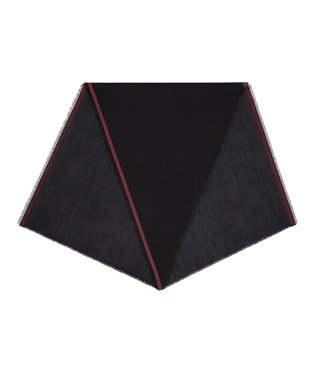 GUCCI Черный шарф, фото 2