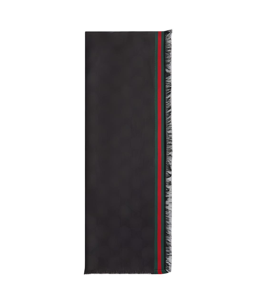 GUCCI Черный шарф, фото 1