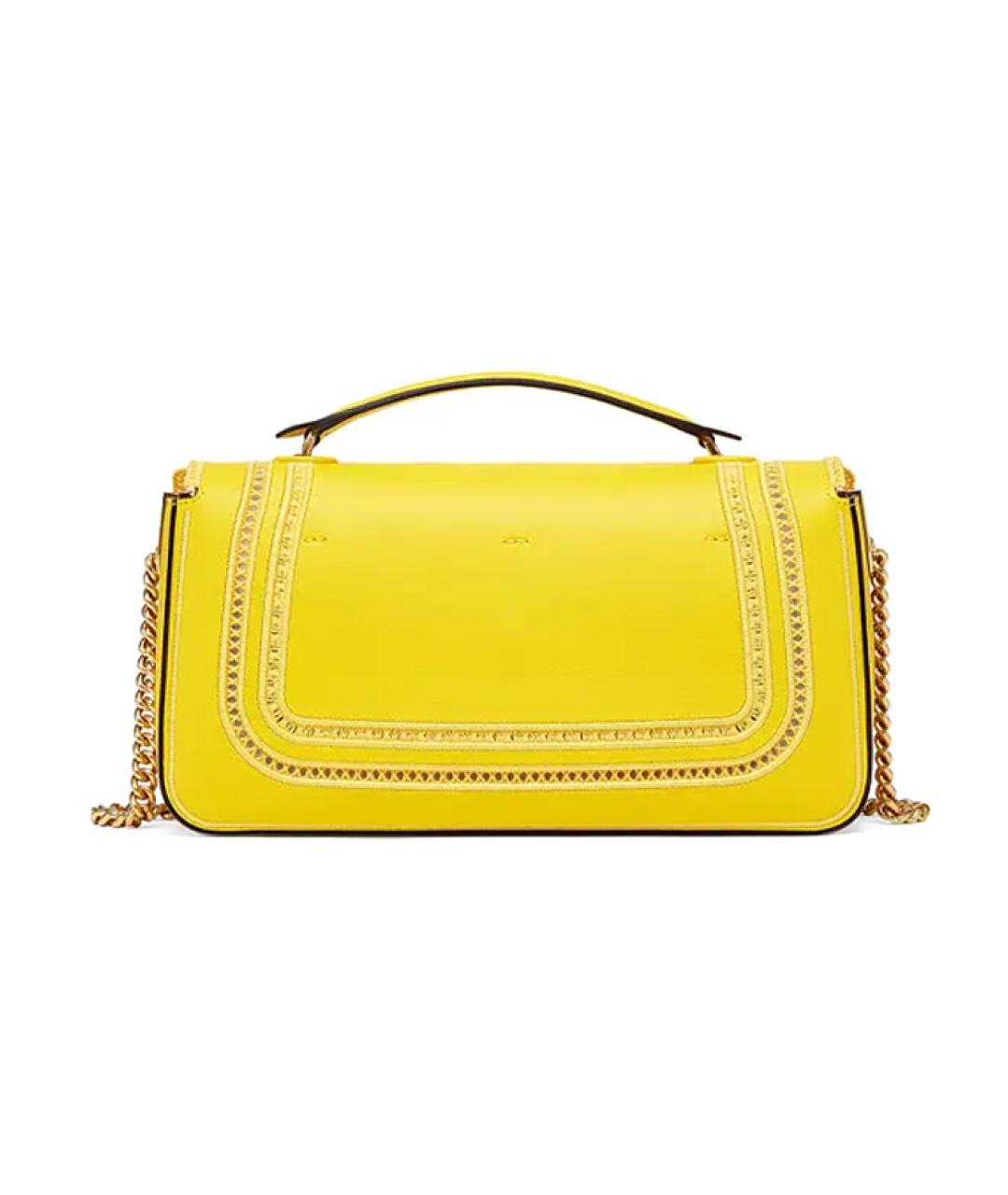 FENDI Желтая сумка через плечо, фото 3