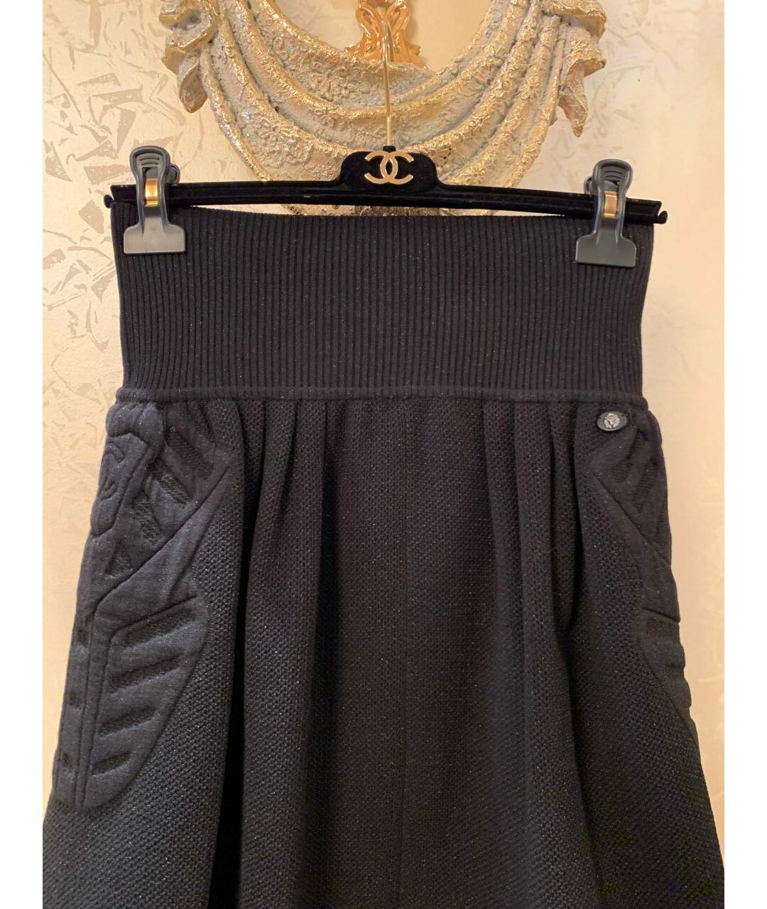CHANEL Черная юбка миди, фото 7