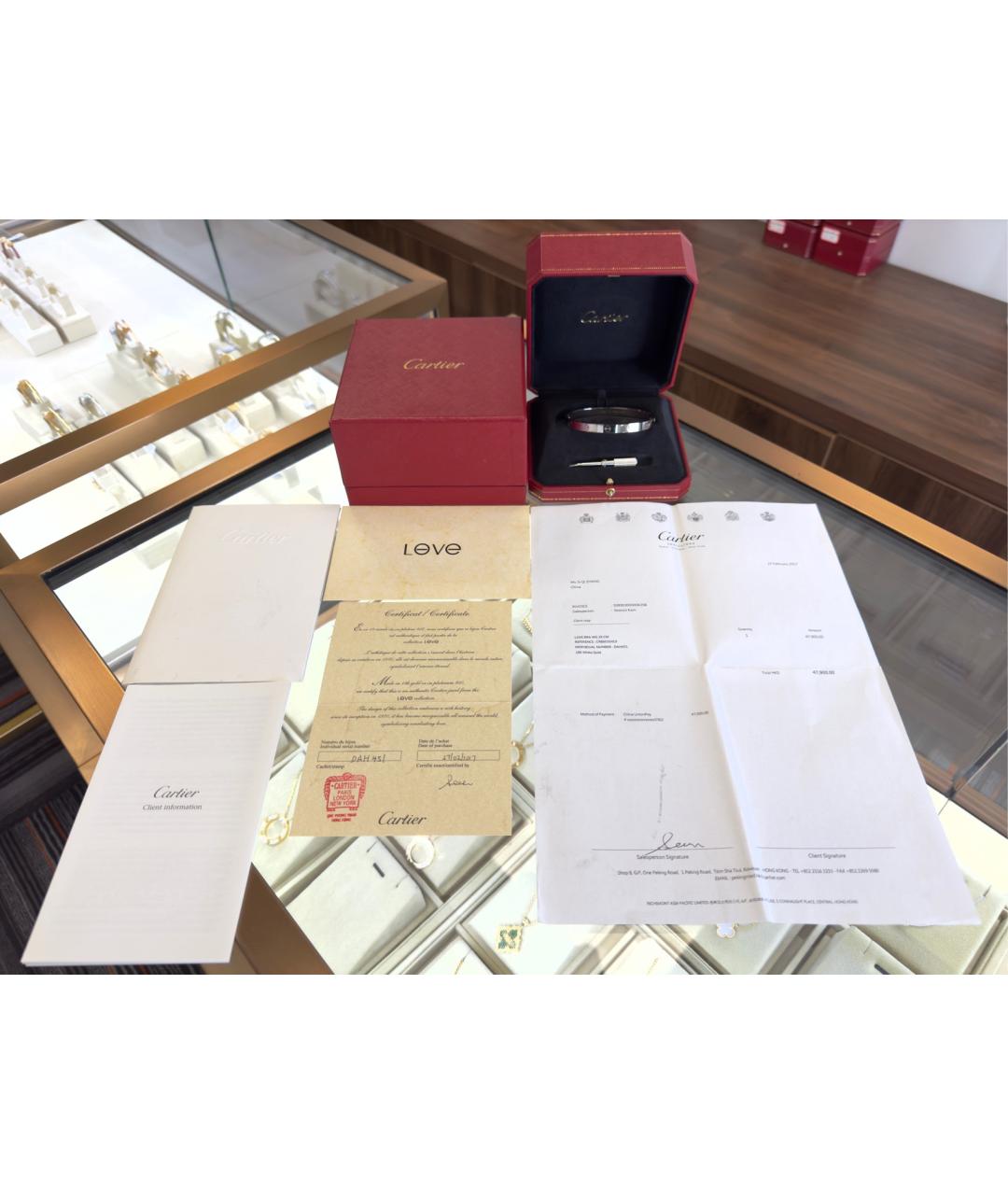CARTIER Серебряный браслет из белого золота, фото 3