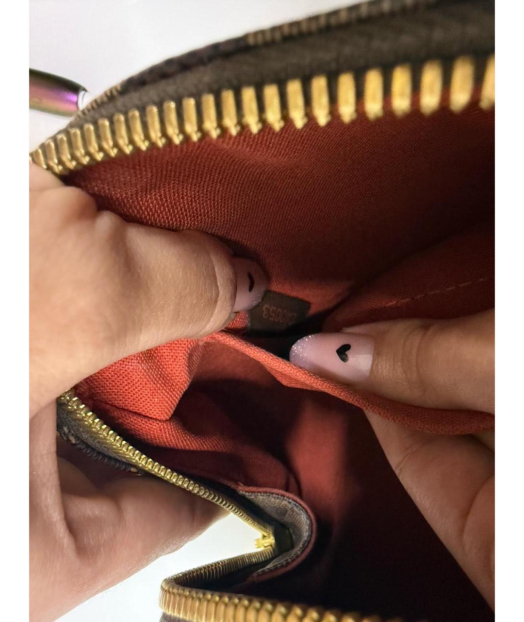 LOUIS VUITTON Коричневая сумка с короткими ручками, фото 5