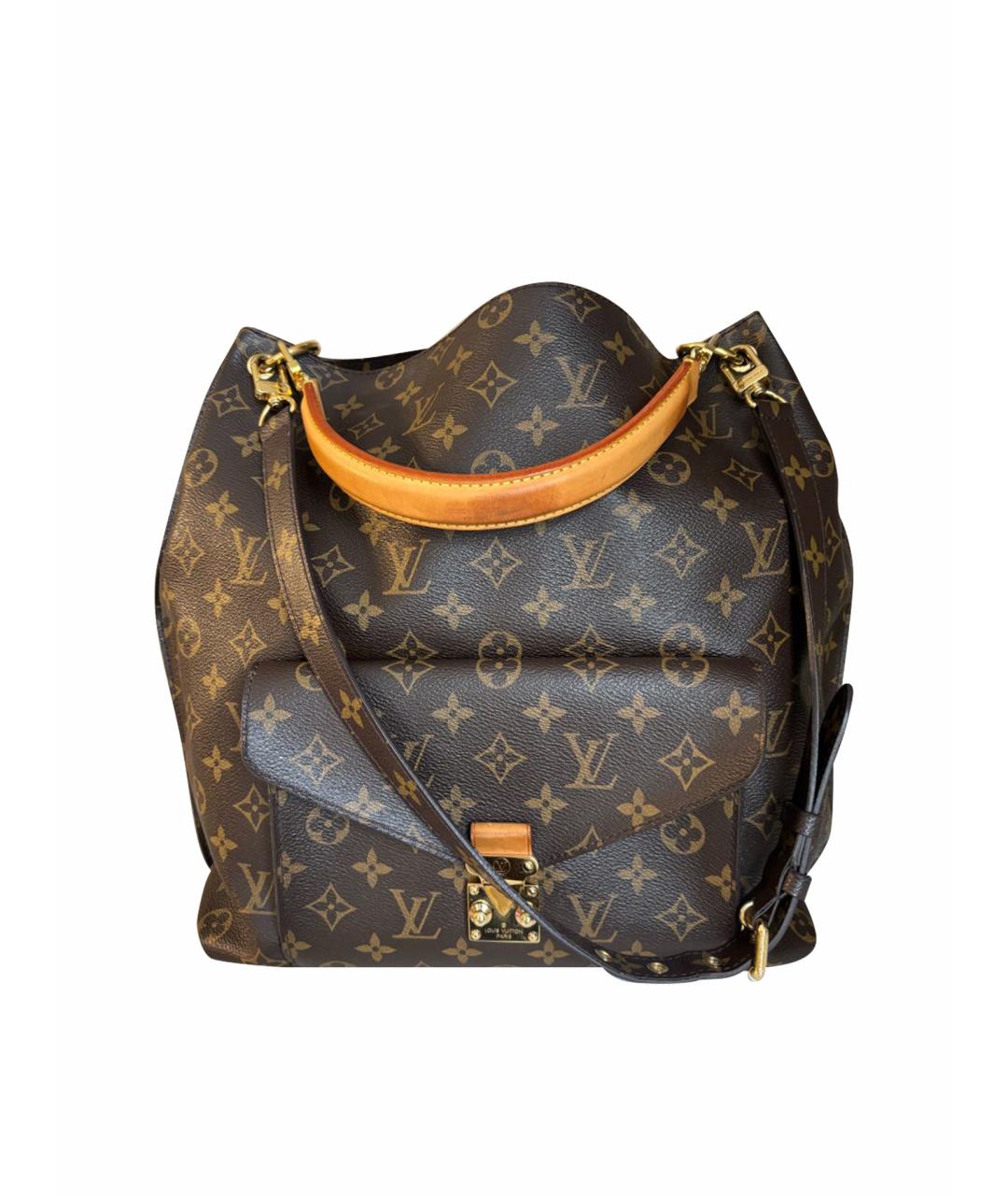 LOUIS VUITTON Коричневая сумка с короткими ручками из искусственной кожи, фото 1