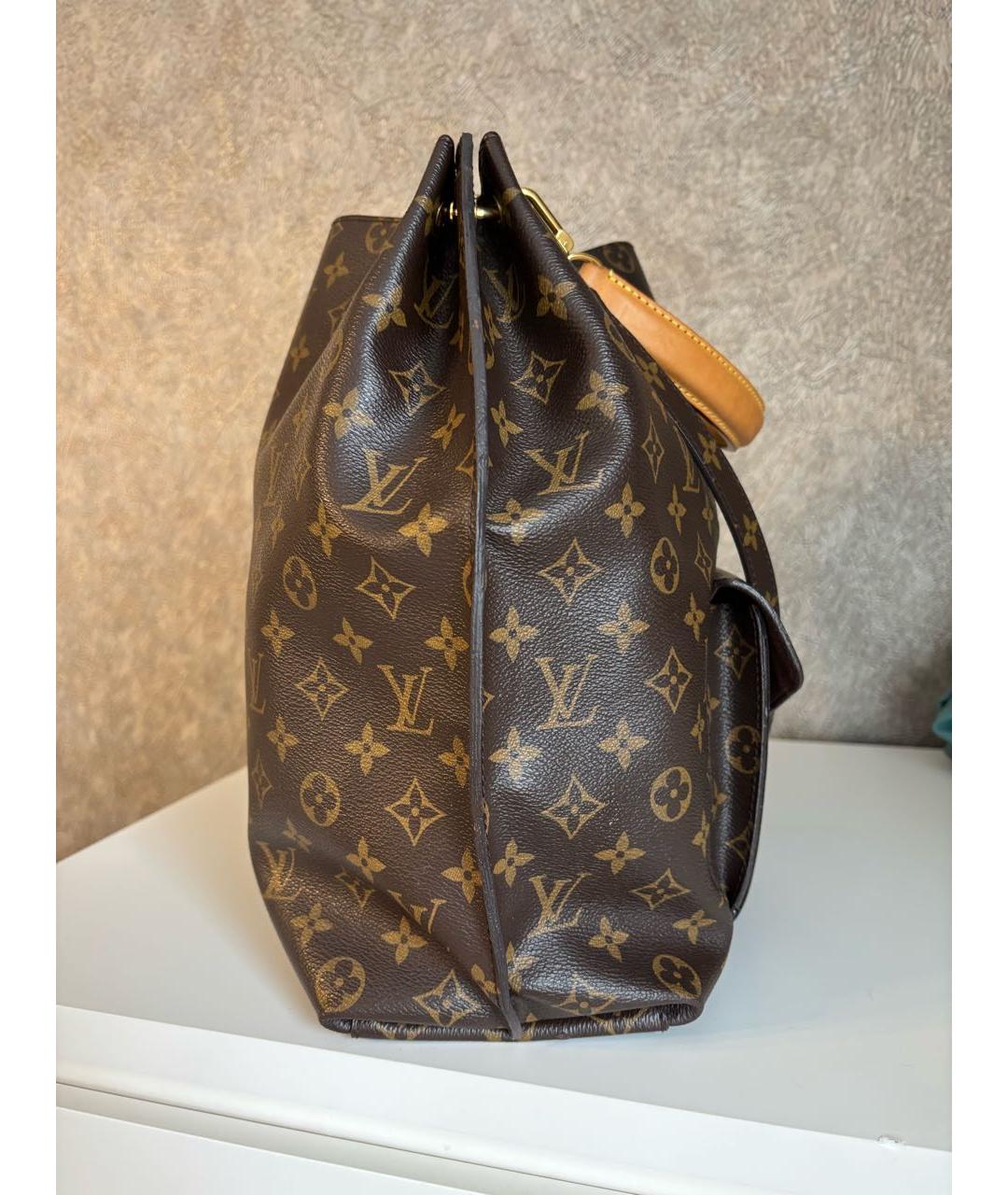 LOUIS VUITTON Коричневая сумка с короткими ручками из искусственной кожи, фото 2