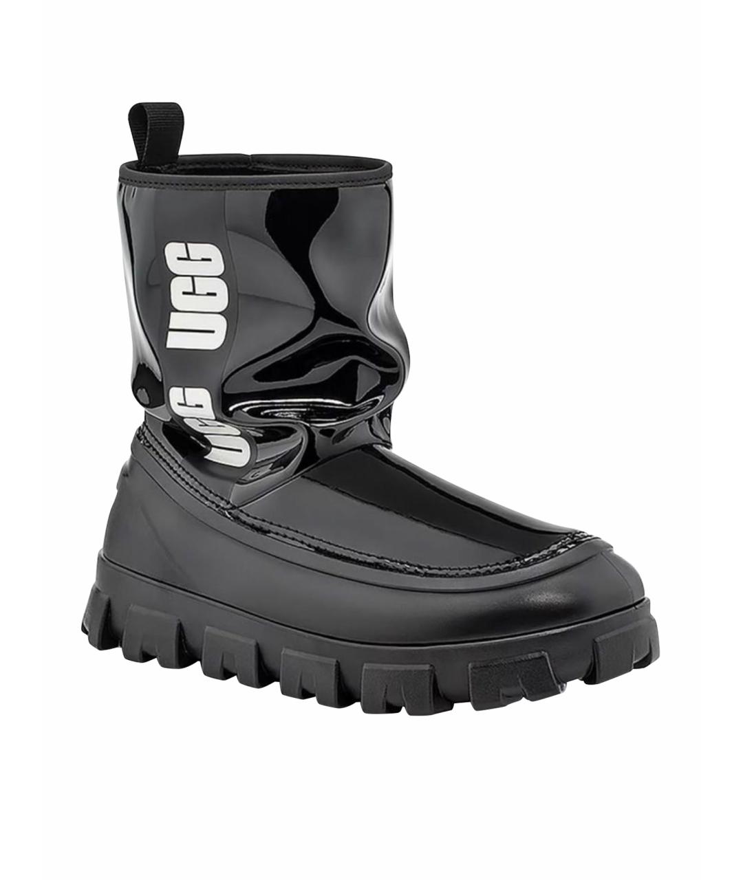 UGG AUSTRALIA Черные сапоги из лакированной кожи, фото 1