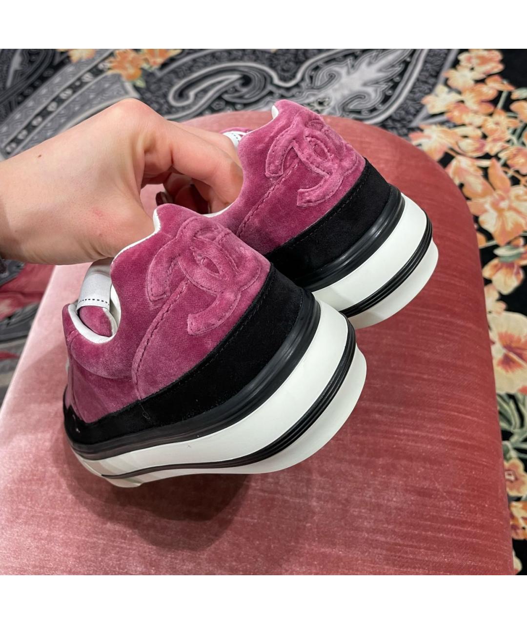 CHANEL Розовые кроссовки, фото 3