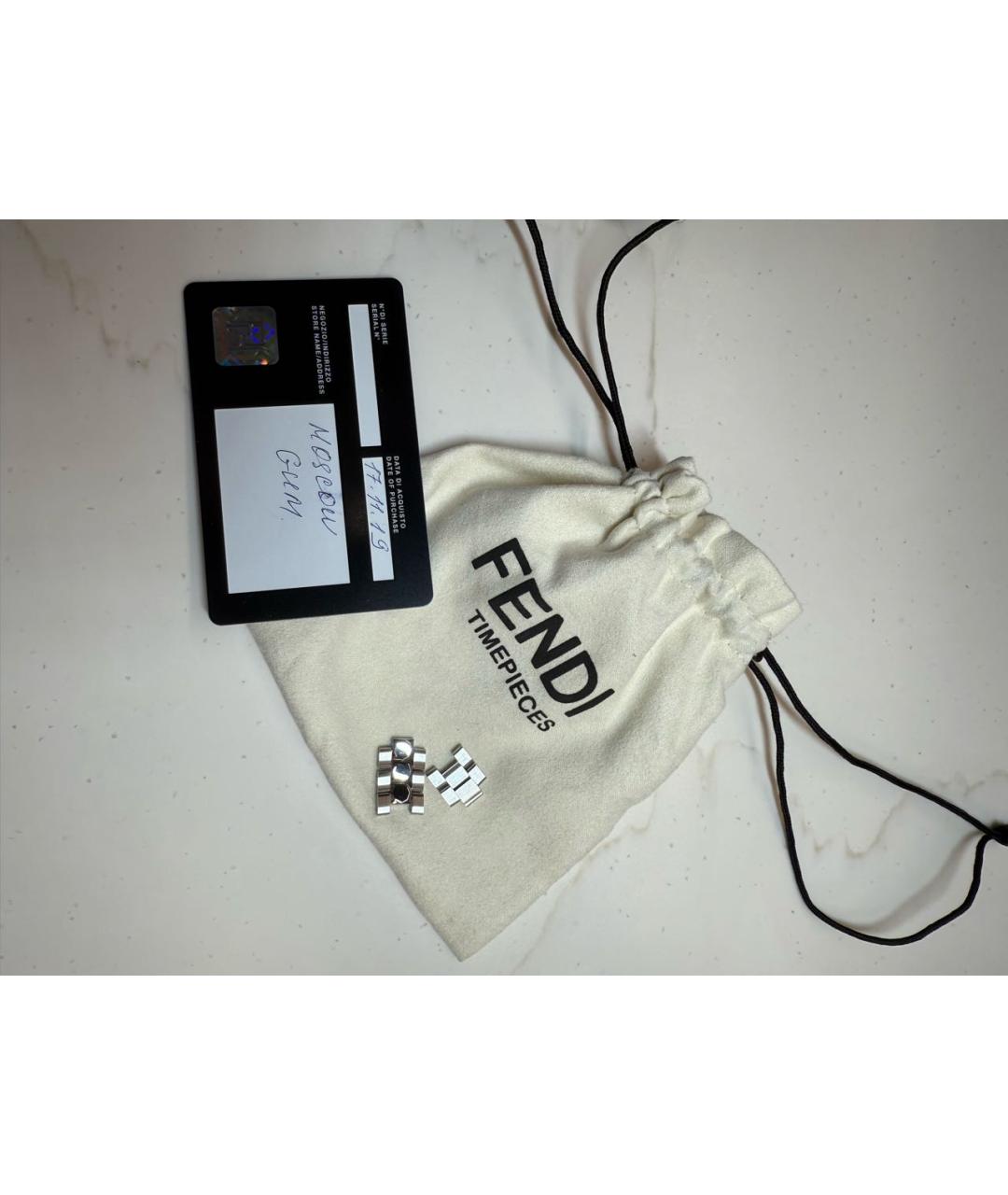 FENDI Серебряные часы, фото 4