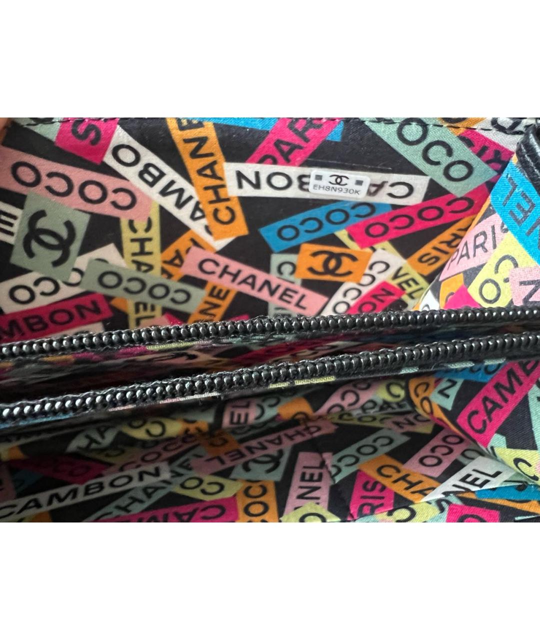 CHANEL Черная кожаная сумка с короткими ручками, фото 4