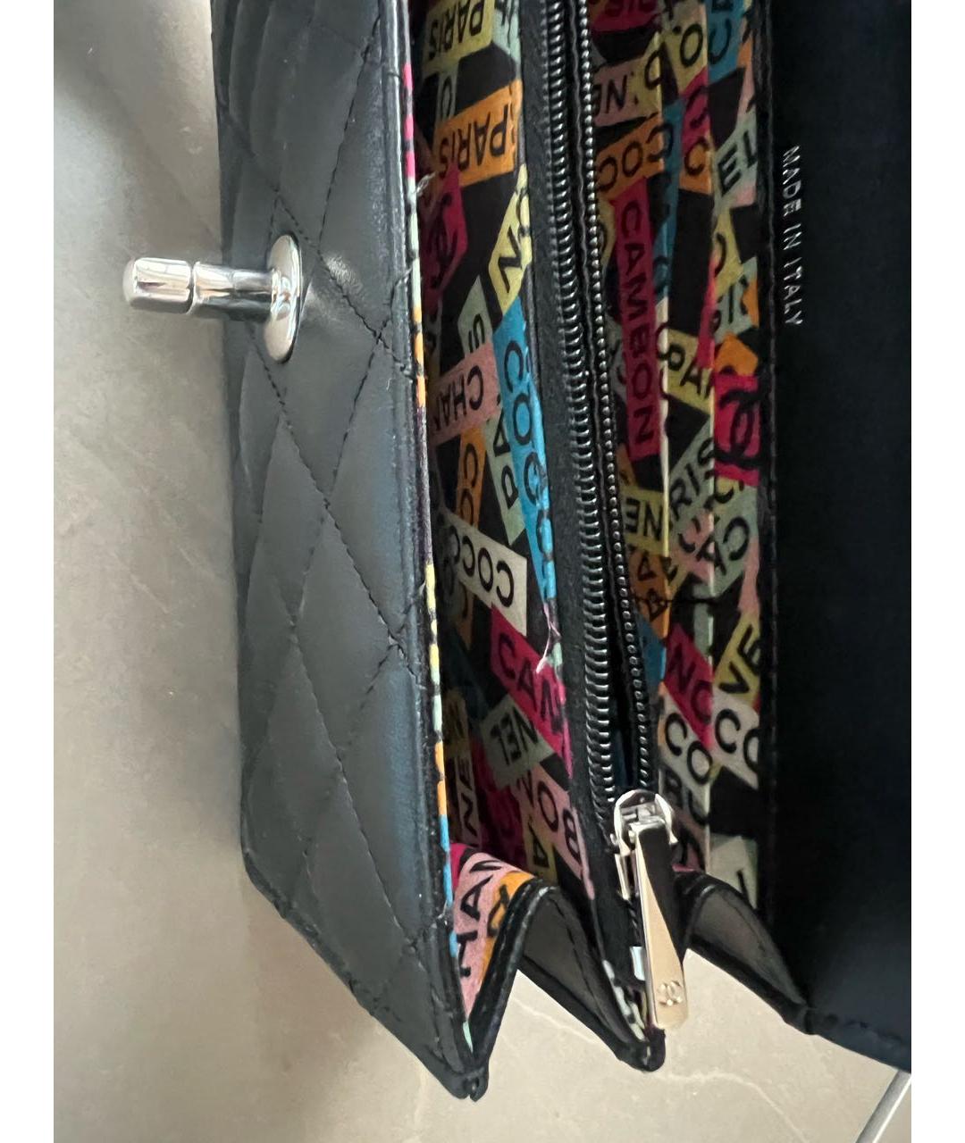 CHANEL Черная кожаная сумка с короткими ручками, фото 3