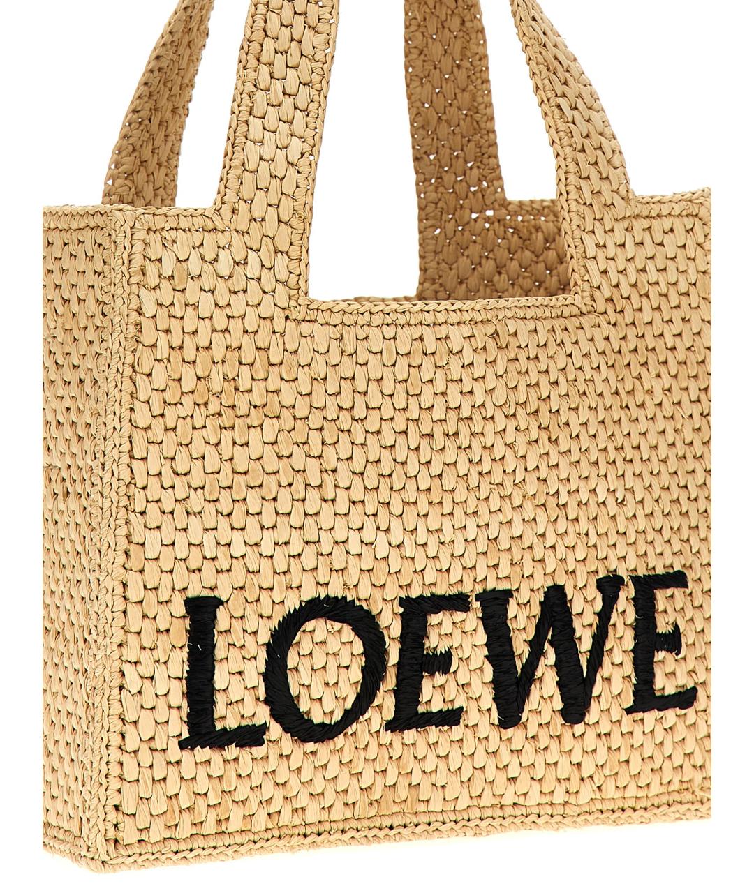 LOEWE Бежевая сумка тоут, фото 3