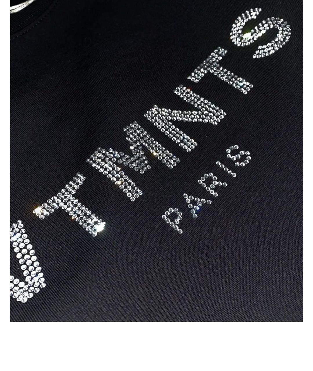 VETEMENTS Черная хлопко-эластановая футболка, фото 4