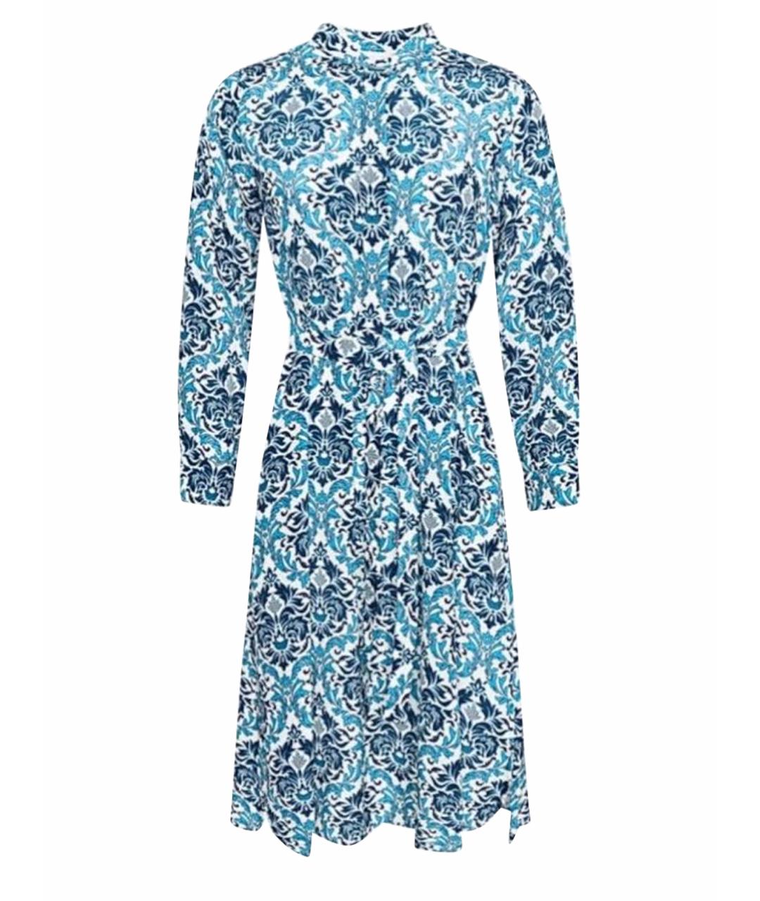 WEEKEND MAX MARA Голубое шелковое повседневное платье, фото 1