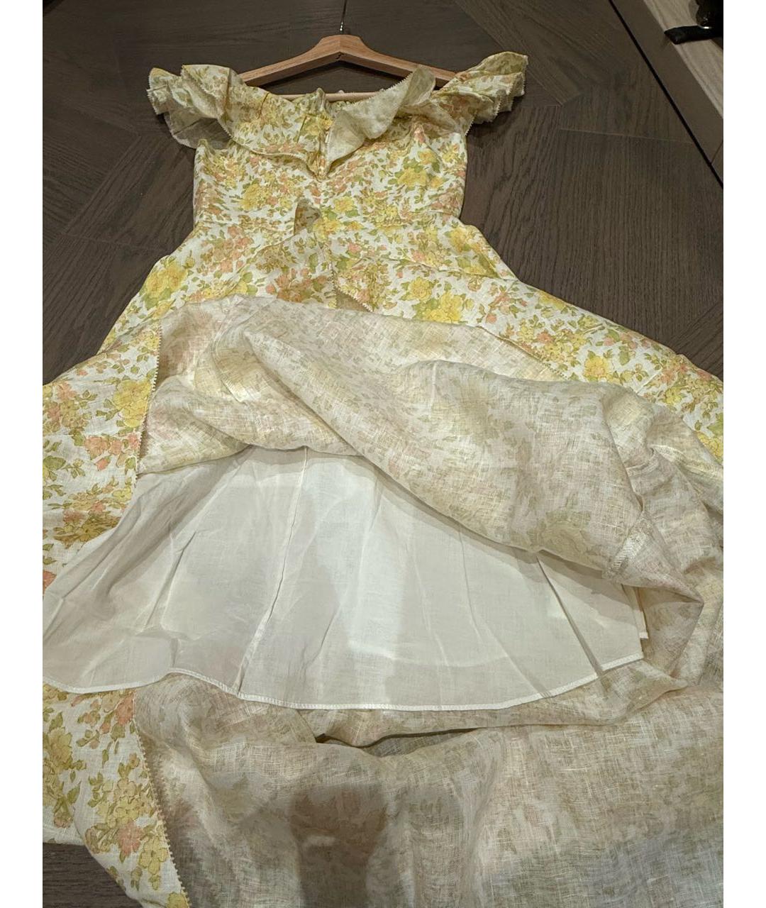 ZIMMERMANN Желтый льняной сарафан, фото 5