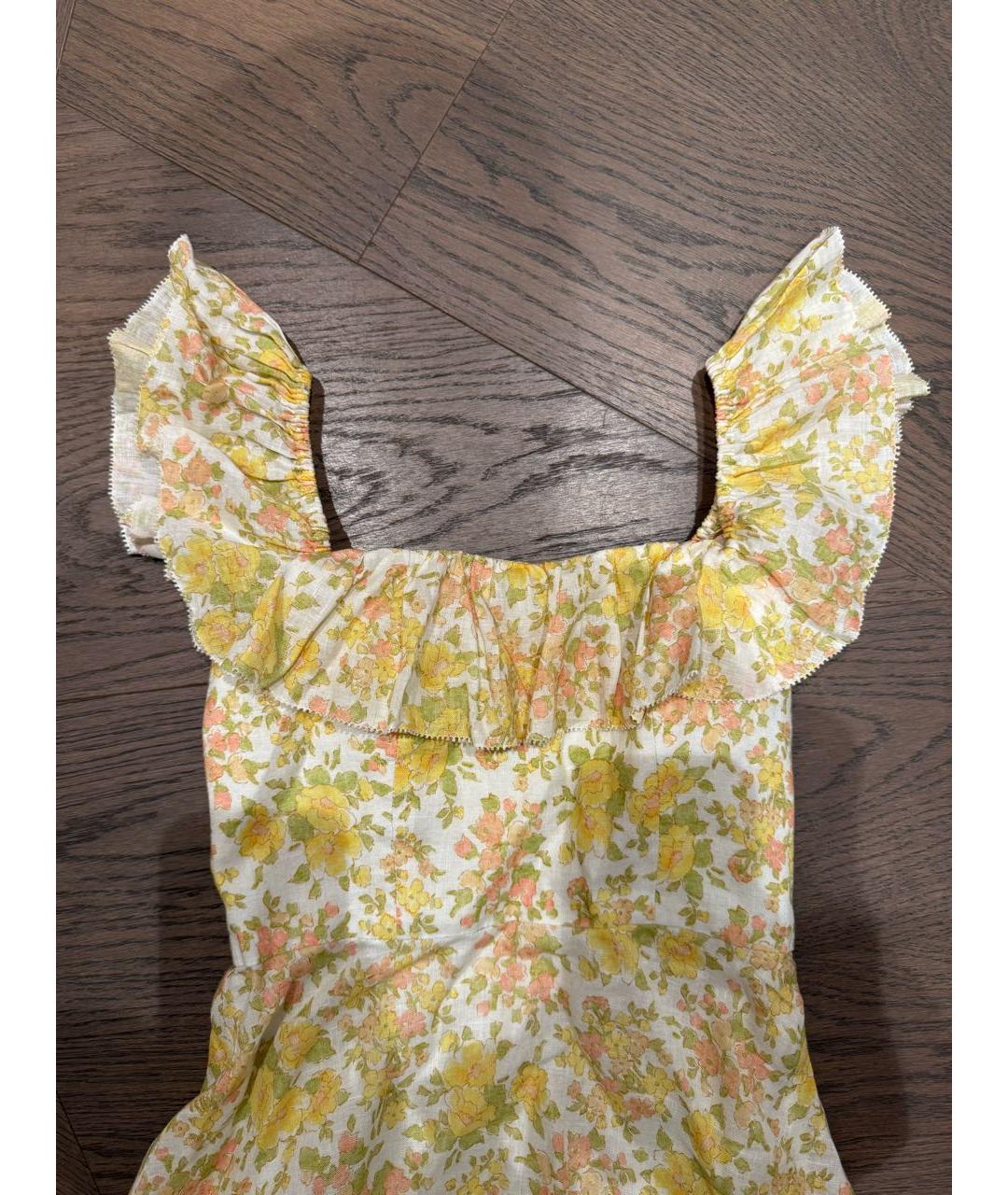 ZIMMERMANN Желтый льняной сарафан, фото 4