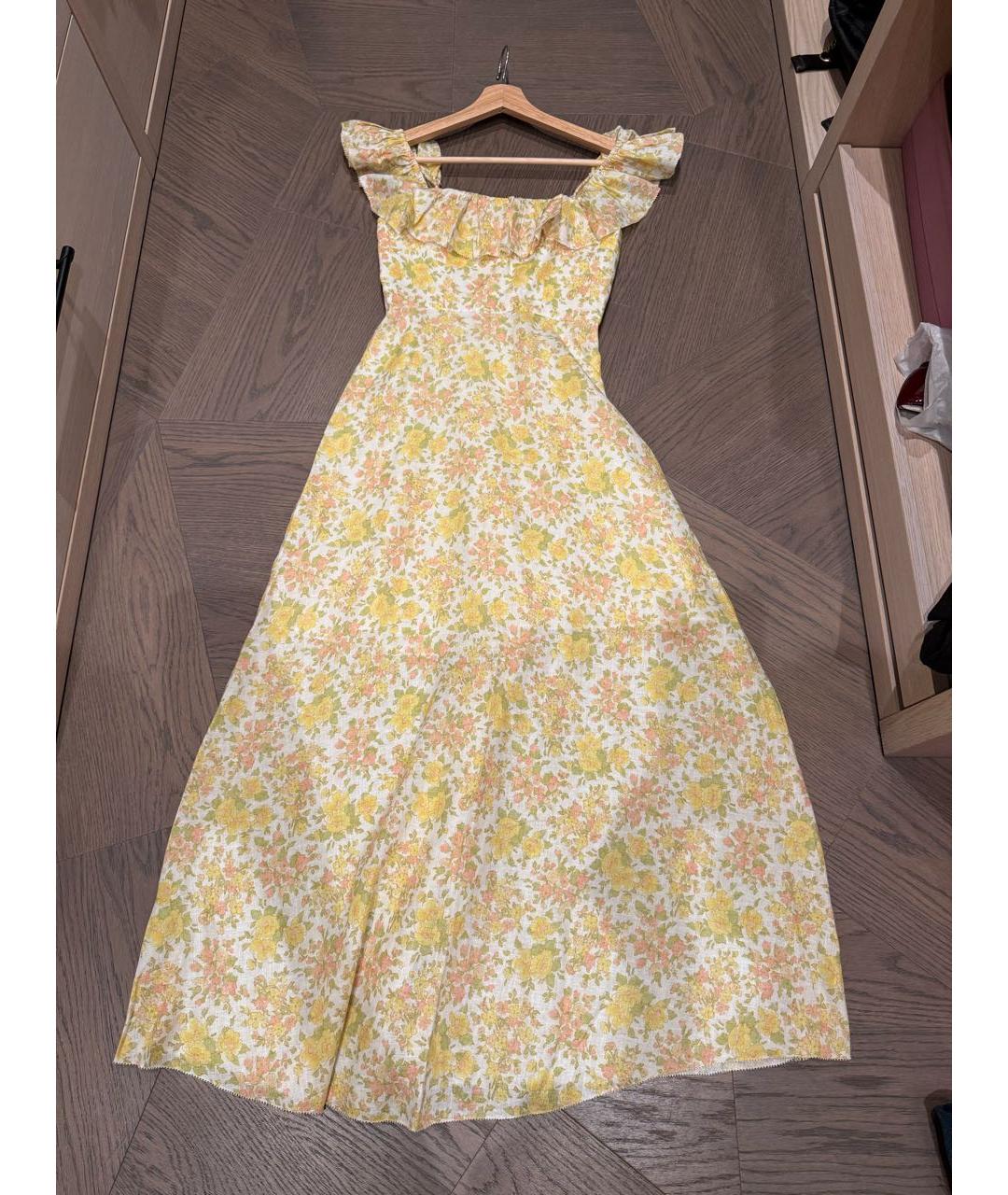 ZIMMERMANN Желтый льняной сарафан, фото 6