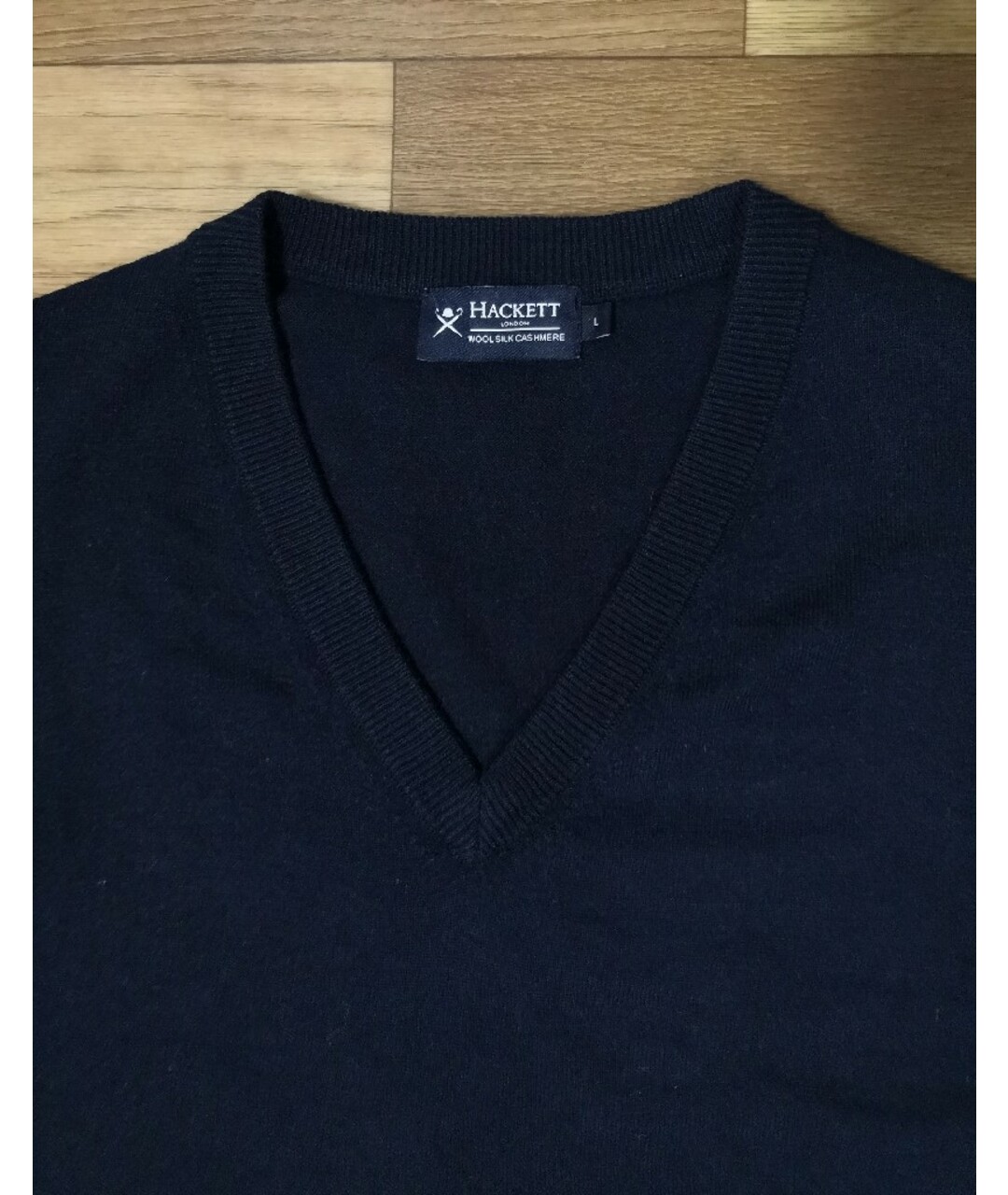 HACKETT Темно-синий шерстяной джемпер / свитер, фото 3