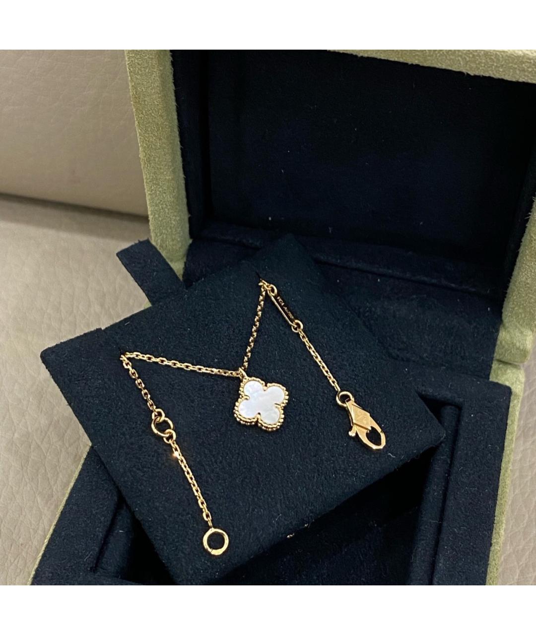 VAN CLEEF & ARPELS Белая подвеска из желтого золота, фото 4