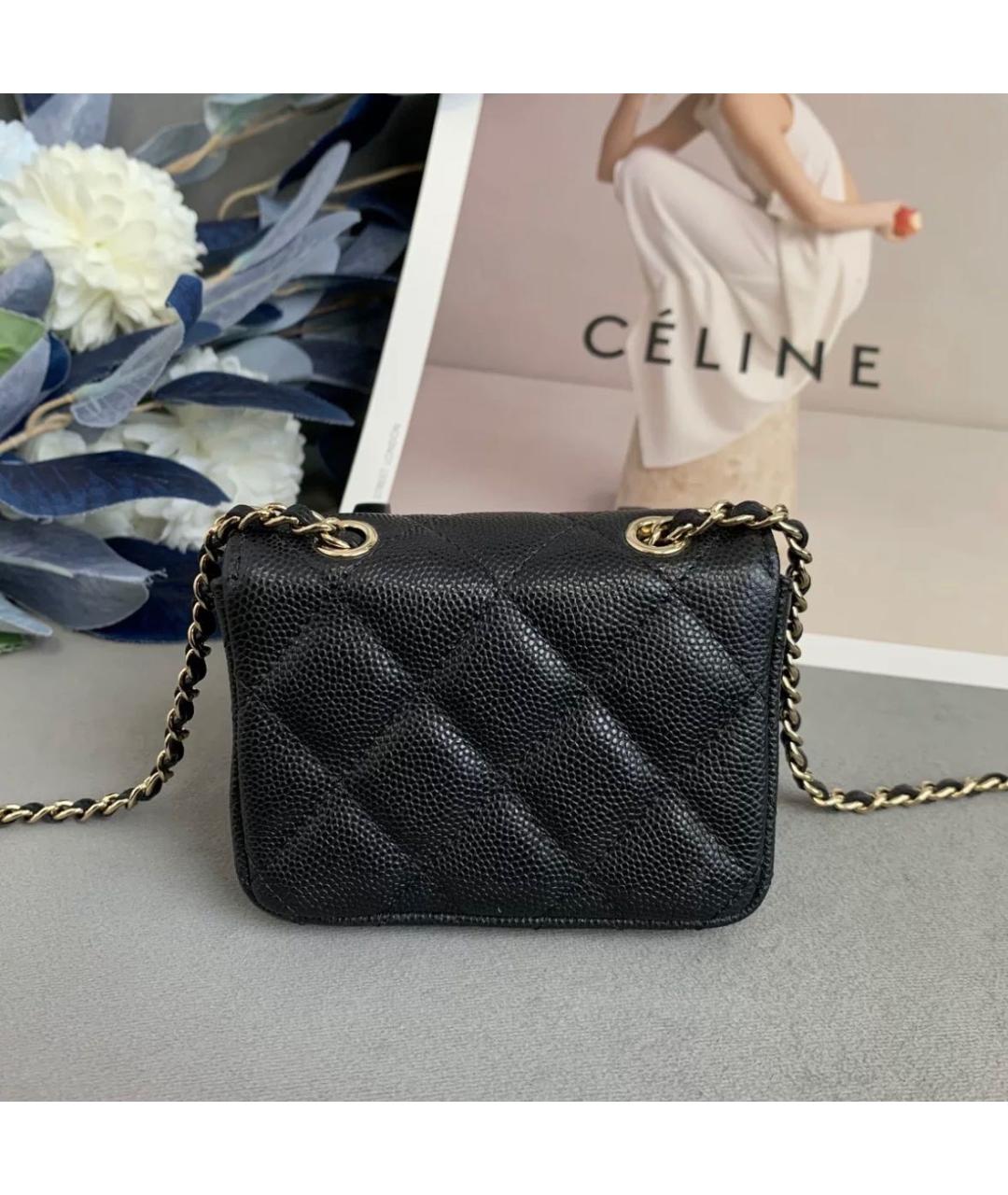 CHANEL Черная кожаная поясная сумка, фото 4
